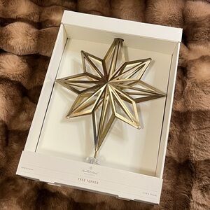 Hearth & Hand Magnolia Antique Brass Finish Star Christmas Tree Topper 13”